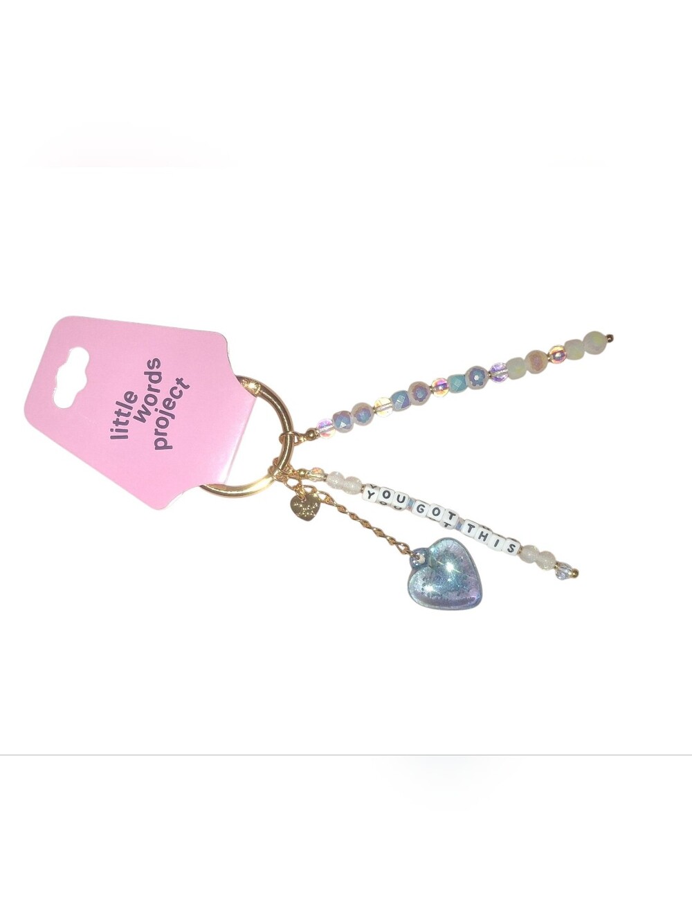 NWT Little Words Project Key/Bag Chain🩵💪